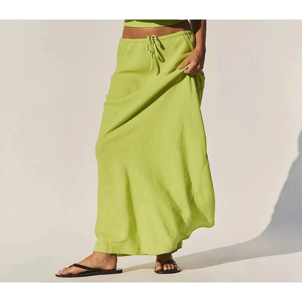Free People Free-Est Sandshell Linen Kayla Convertible Dress Maxi SkirtXS 291333